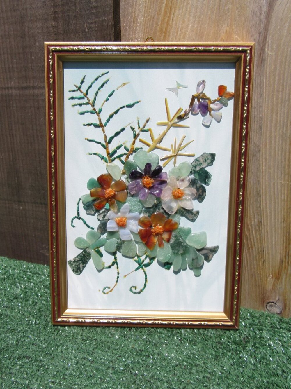 Vintage Gemstone 3D Flower Floral Art Singapore Gems & Metals